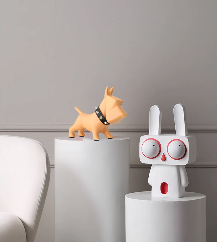 Ceramic Puppy Decoration Novelty Ceramic Decoration Art Dog Creative Gifts Crafts Ceramic Puppy Statue Antique Ceramic Figurine