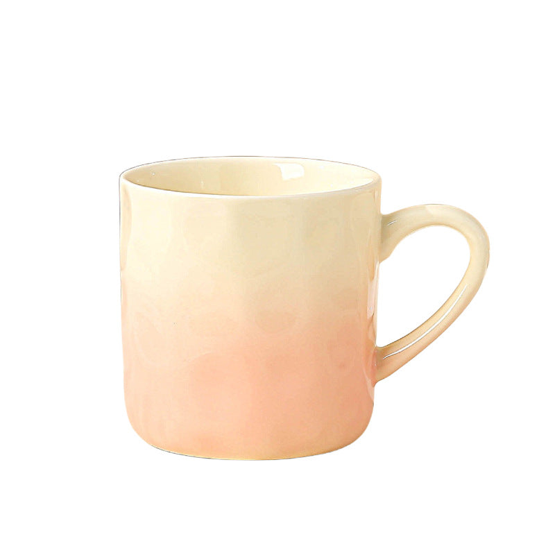 High-color Gradient Mug Companion Gift Women Mug Home Design Ceramic Mug Couple Breakfast Mug Gift