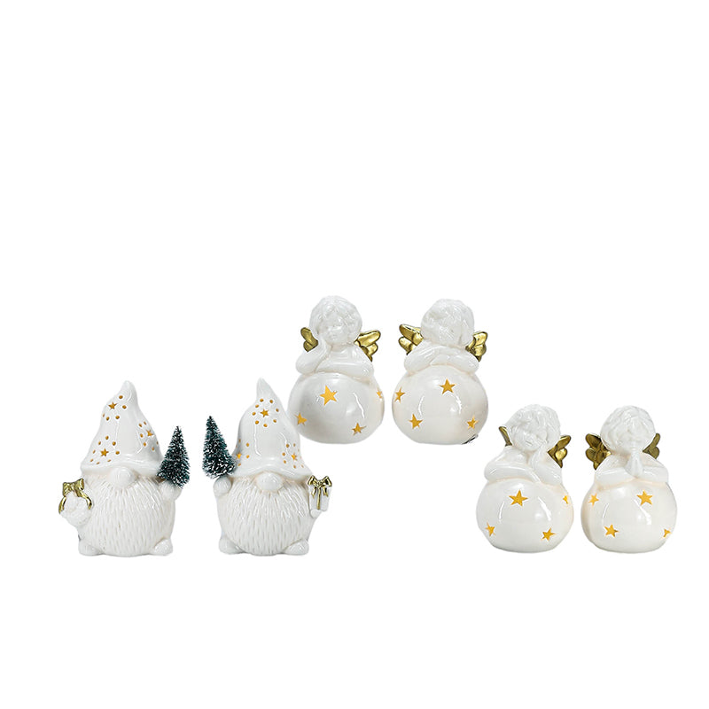 Xmas Gifts Table Top Decor Handmade Ceramic Home Decoration Christmas Angelceramic angel figurines angel ceramic Christmas home decor Angel