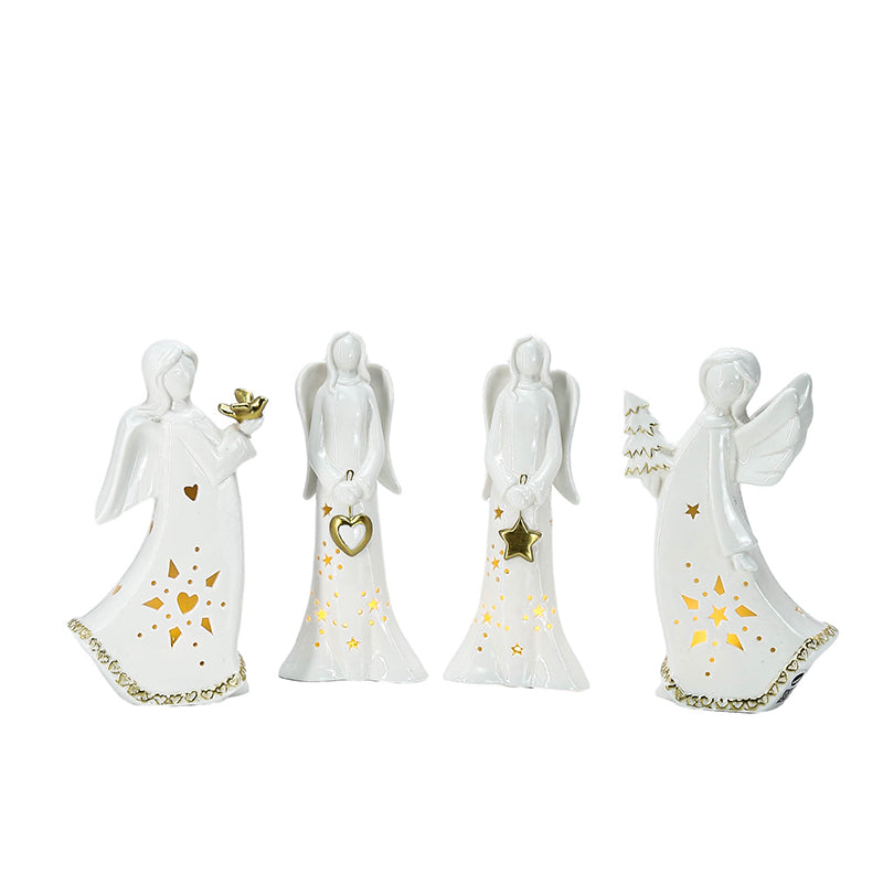 Xmas Gifts Table Top Decor Handmade Ceramic Home Decoration Christmas Angelceramic angel figurines angel ceramic Christmas home decor Angel