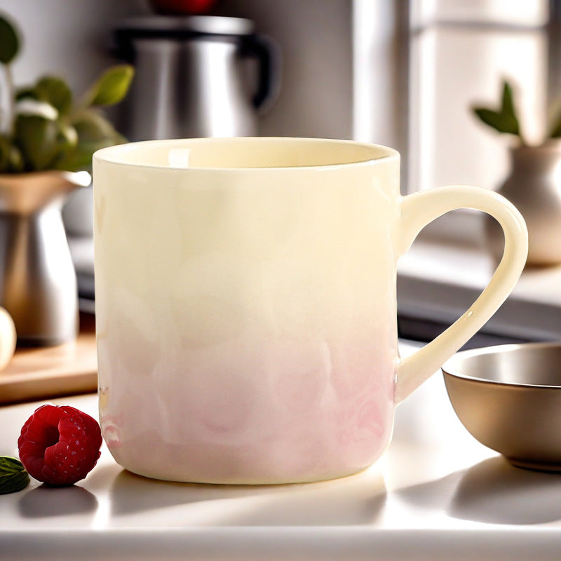 High-color Gradient Mug Companion Gift Women Mug Home Design Ceramic Mug Couple Breakfast Mug Gift