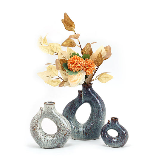 Home Decoration  Scandinavian Modern Style  Rustic Modern  Decoration  Ceramics Wholesale  Ceramic Vase  Artificial Plant Vase