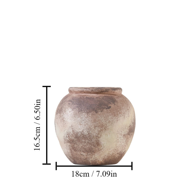 Rustic Handmade Pottery Flower Pot Ceramic Vase For Home Decoration Antique Ceramic Combination Vase Arrangement for Home Decoration