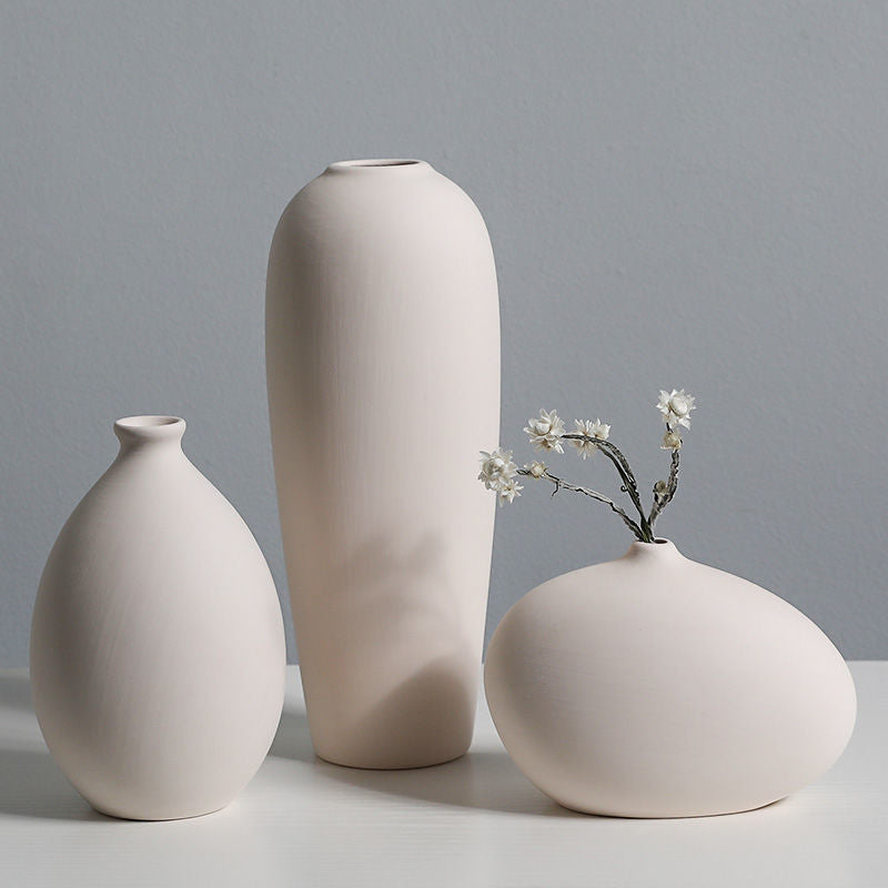 Antique Vases Plain Embryo Ceramics Ins Style High Value Flower Arrangement Wine Cabinet Decorations Ornaments Crafts