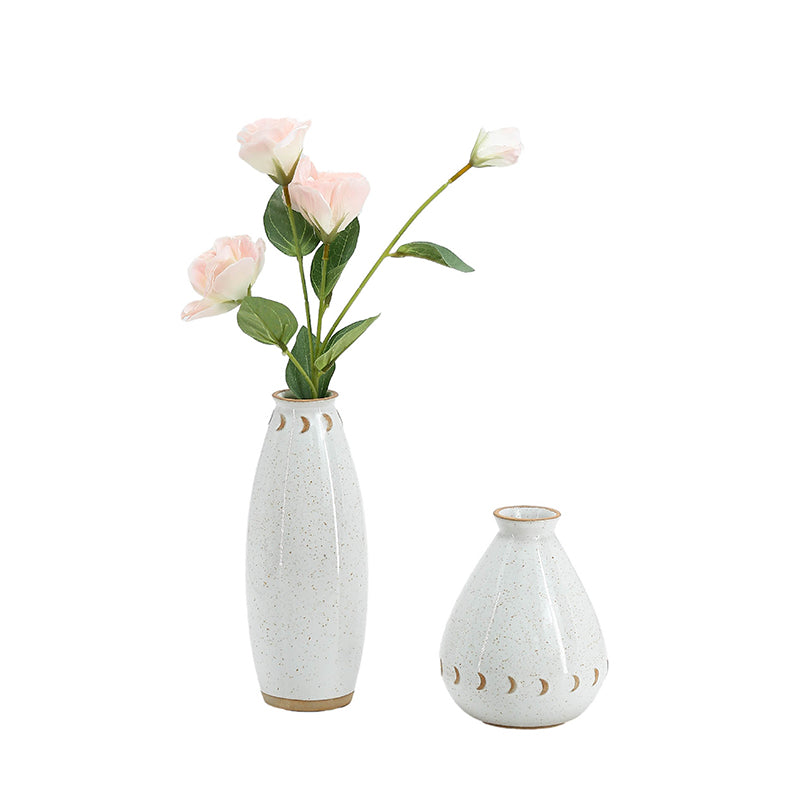 Ceramic flower pot and vase series Nordic style modern ceramic vase living room black white ceramic dry flower decorations vase ornaments