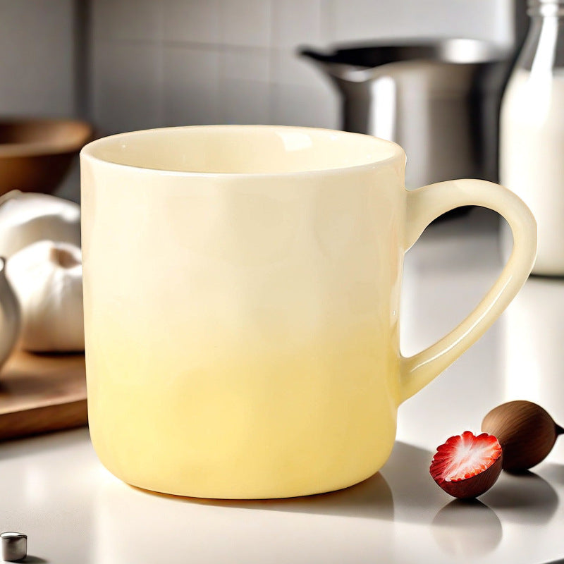 High-color Gradient Mug Companion Gift Women Mug Home Design Ceramic Mug Couple Breakfast Mug Gift