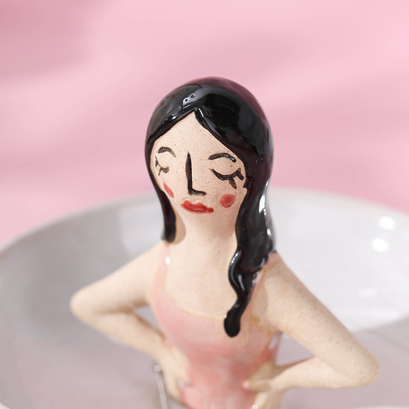 Ceramic jewellery tray new European jewelry storage tray creative ring earrings necklace jewelry decoration tray