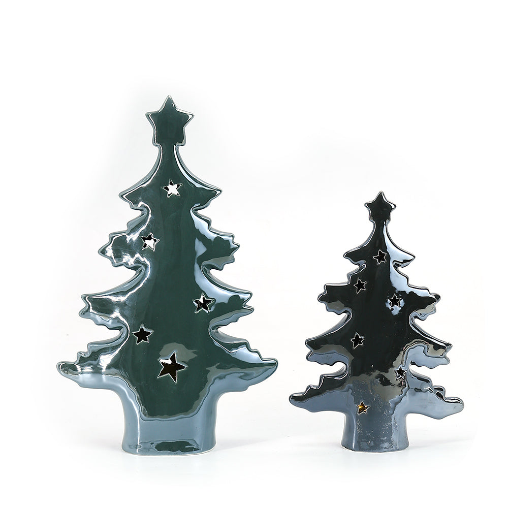 Custom Christmas Decoration Supplies Ceramic Xmas Tree With LED High quality LED Lighted Christmas tree decoration ceramic christmas tree