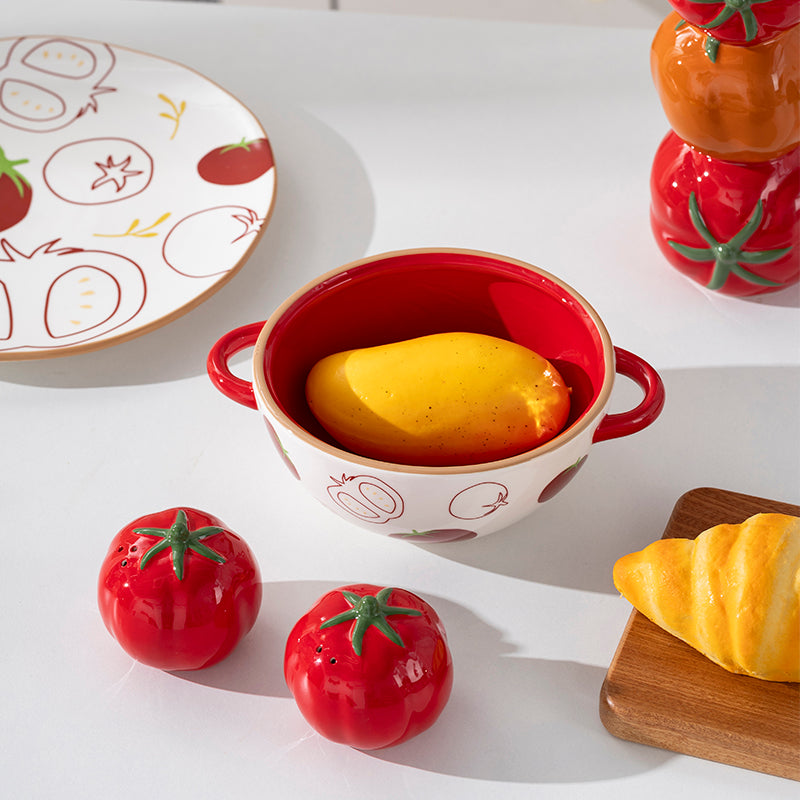 Tomato Pattern Ceramic Kitchen Utensils Ceramic Kitchenware Set Tableware Ceramic Tableware Set Collection Kitchenware Ceramic Speciality