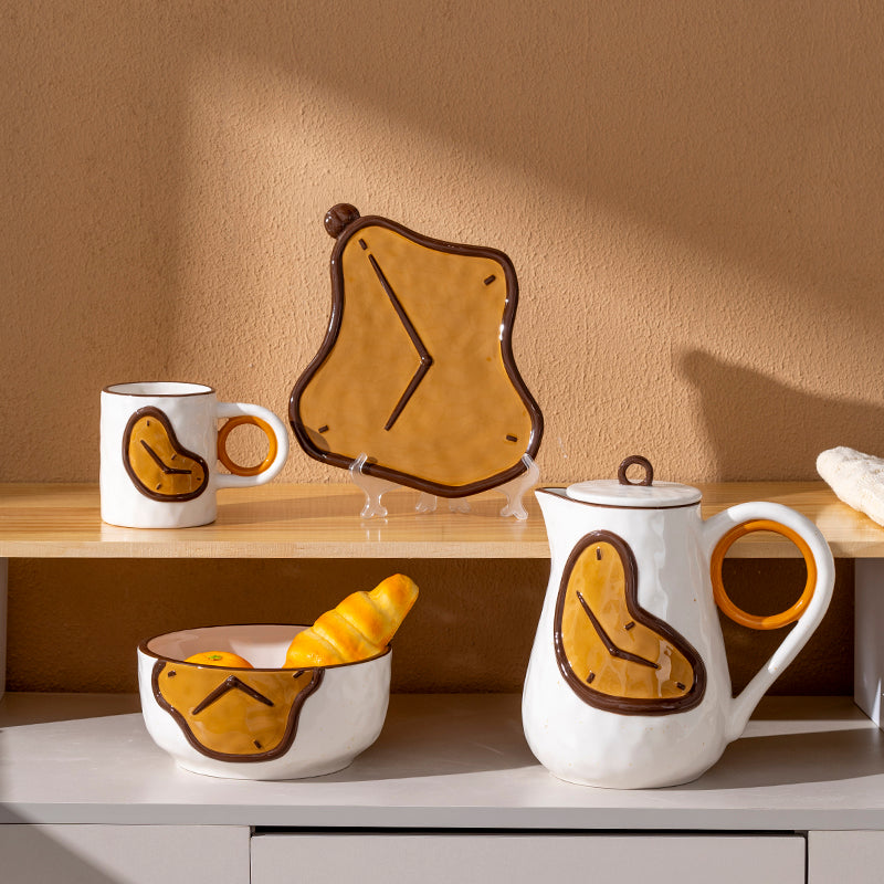 Ceramic Tableware Set Collection Kitchenware Ceramic Speciality Ceramic Clock Printed Tableware Set