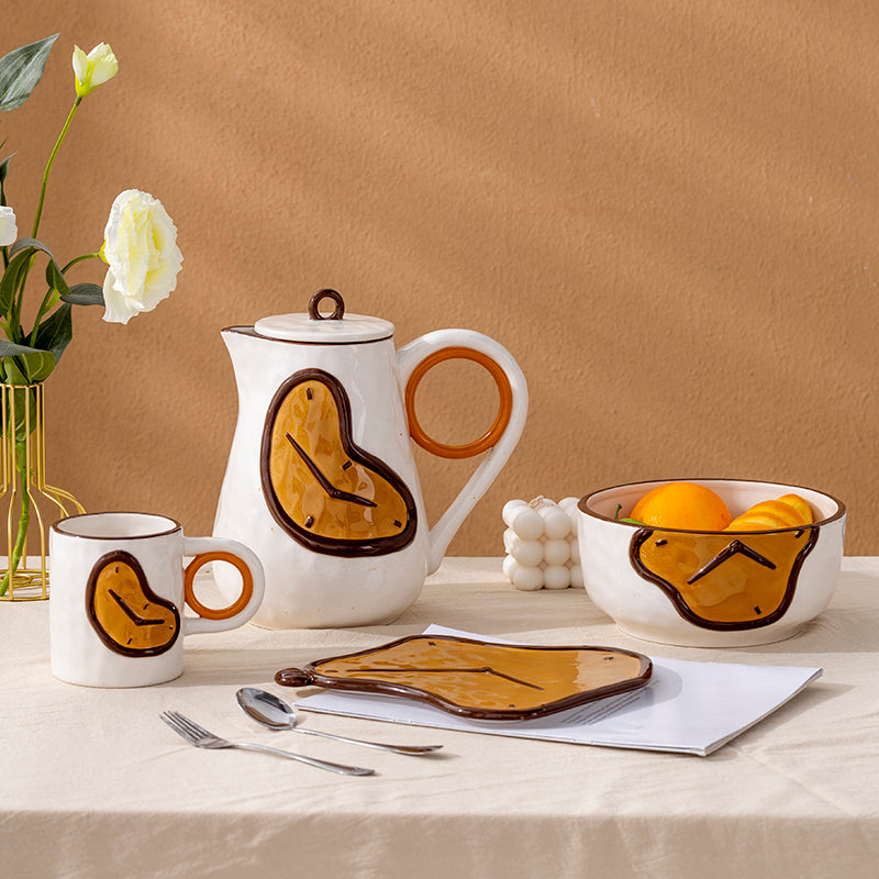 Ceramic Tableware Set Collection Kitchenware Ceramic Speciality Ceramic Clock Printed Tableware Set