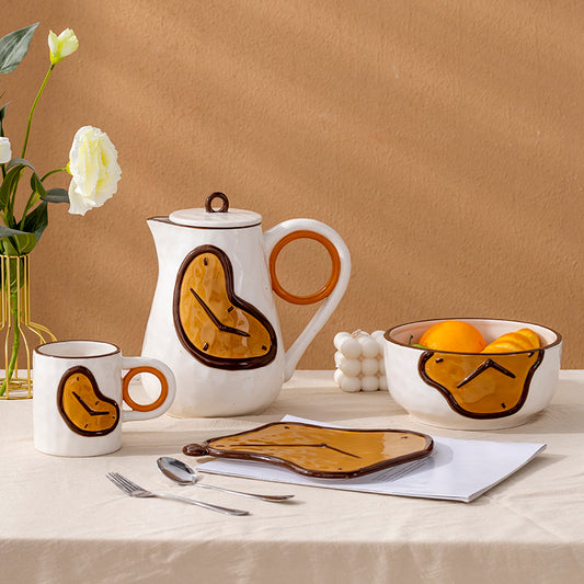 Ceramic Tableware Set Collection Kitchenware Ceramic Speciality Ceramic Clock Printed Tableware Set