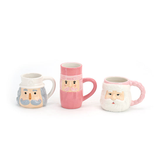 Custom Hand Paint Cups Handmade Ceramic Santa Xmas Christmas Nutcracker Mugs