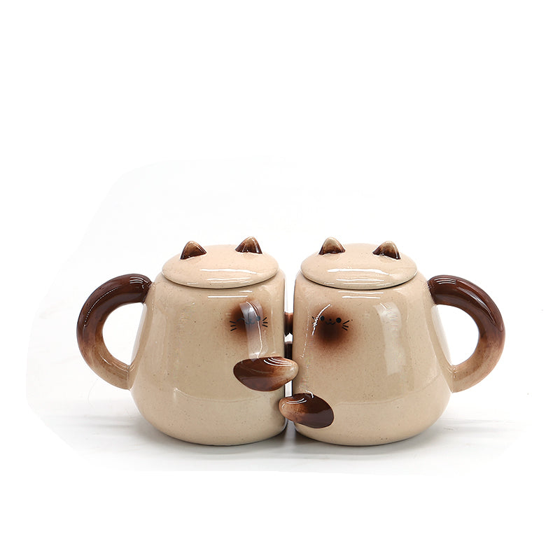 Creative Hugging Ceramic Cup Set Gift Practical Cute Couple Cup Gift Box Personalized Mug