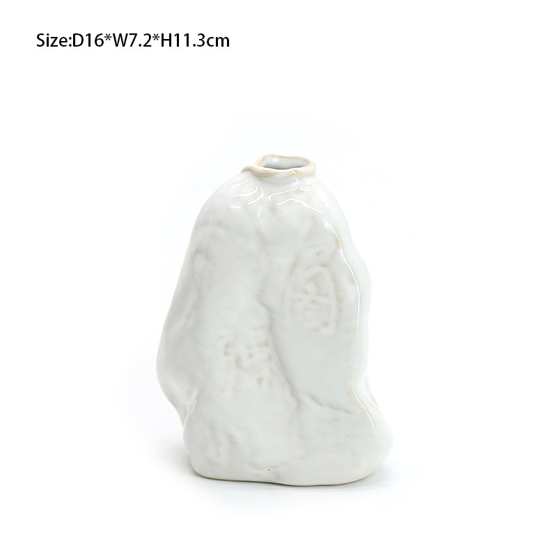 Nordic Luxury Creative Indoor Dining Table Vases Ornament Handmade Ceramic Flower Vase for Home Wedding Decor