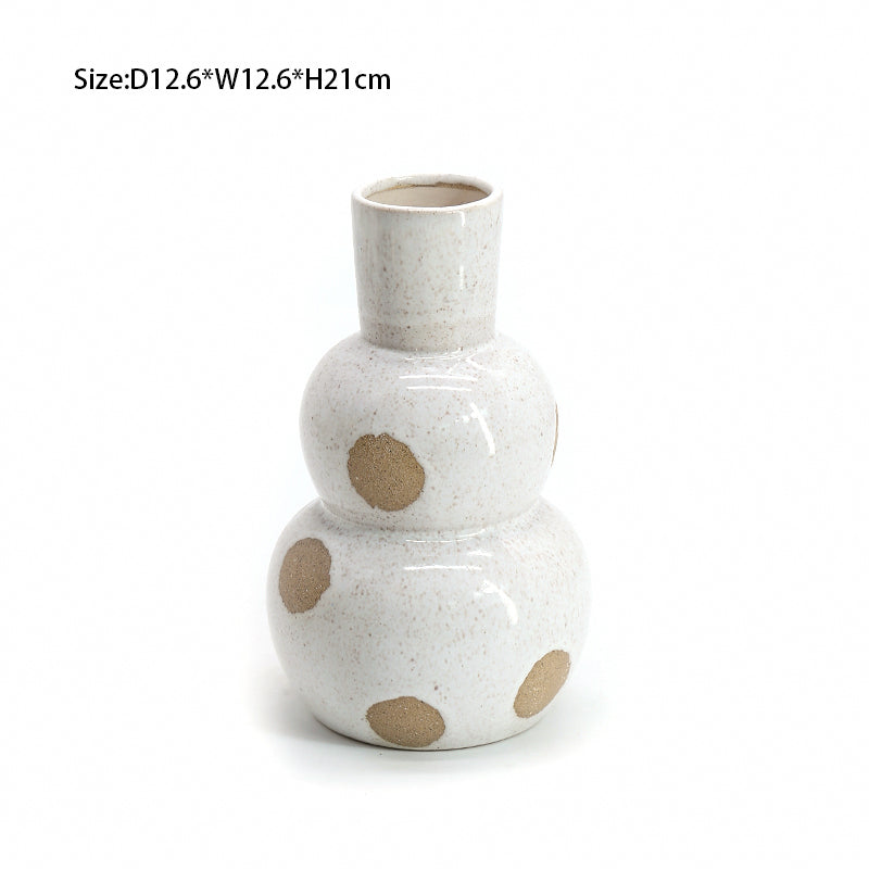 White Ceramic Boho Vase, Flower Vase for Pampas Grass, Nordic Minimalist Style, Modern Vase for Dining Room, Living Room, Wedding, Home, Entryway Decor