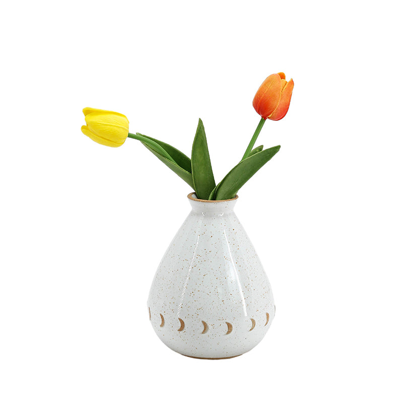 Ceramic flower pot and vase series Nordic style modern ceramic vase living room black white ceramic dry flower decorations vase ornaments