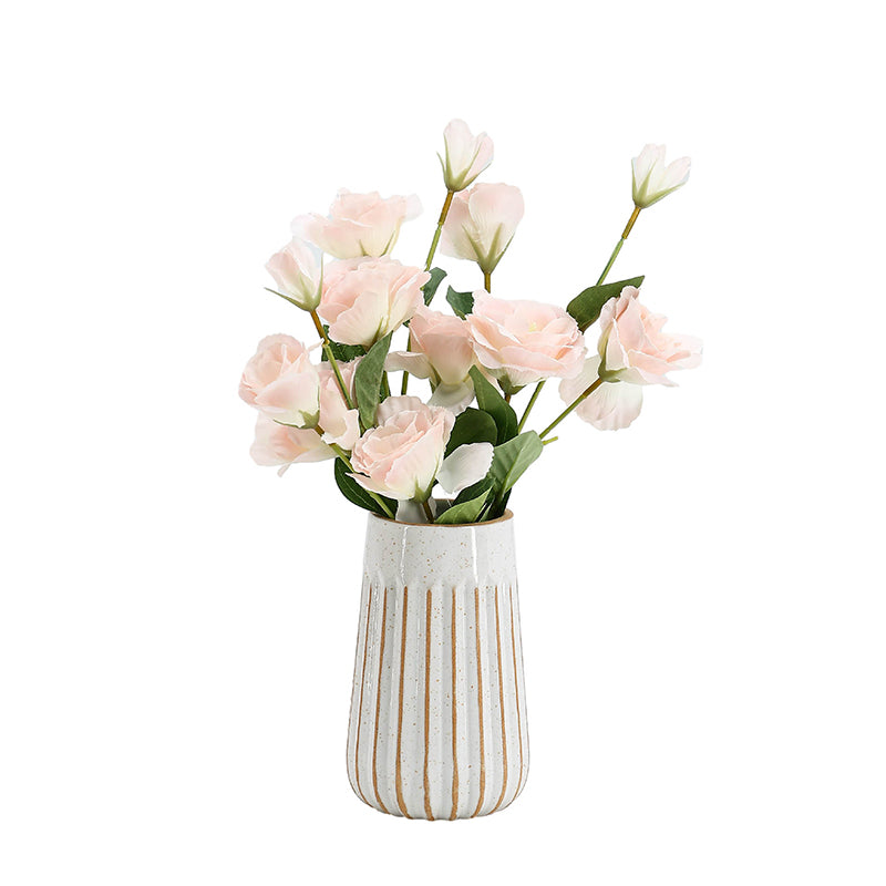 Ceramic flower pot and vase series Nordic style modern ceramic vase living room black white ceramic dry flower decorations vase ornaments