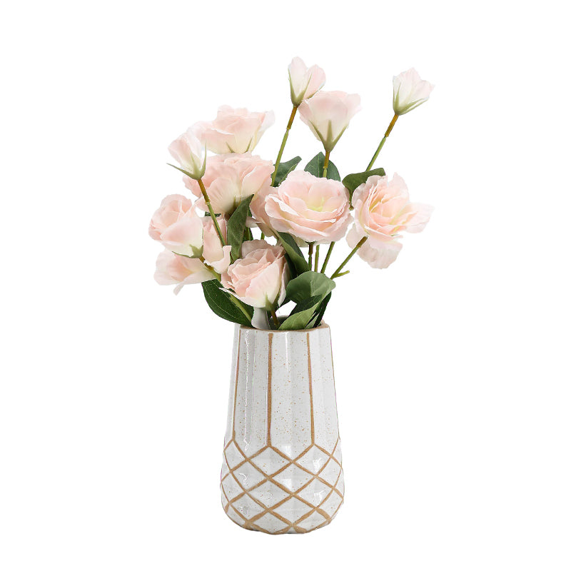 Ceramic flower pot and vase series Nordic style modern ceramic vase living room black white ceramic dry flower decorations vase ornaments