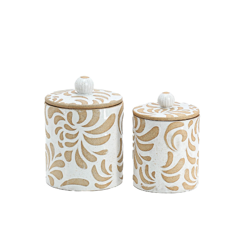 Custom Ceramic  Kitchen Cookie Candy  Storage Container Pottery  Coffee Tea Sugar Food  Storage Jar With Lids