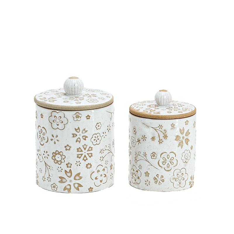 Custom Ceramic  Kitchen Cookie Candy  Storage Container Pottery  Coffee Tea Sugar Food  Storage Jar With Lids