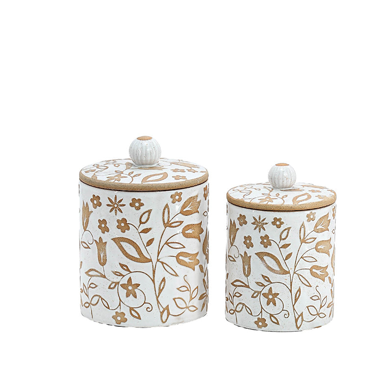 Custom Ceramic  Kitchen Cookie Candy  Storage Container Pottery  Coffee Tea Sugar Food  Storage Jar With Lids