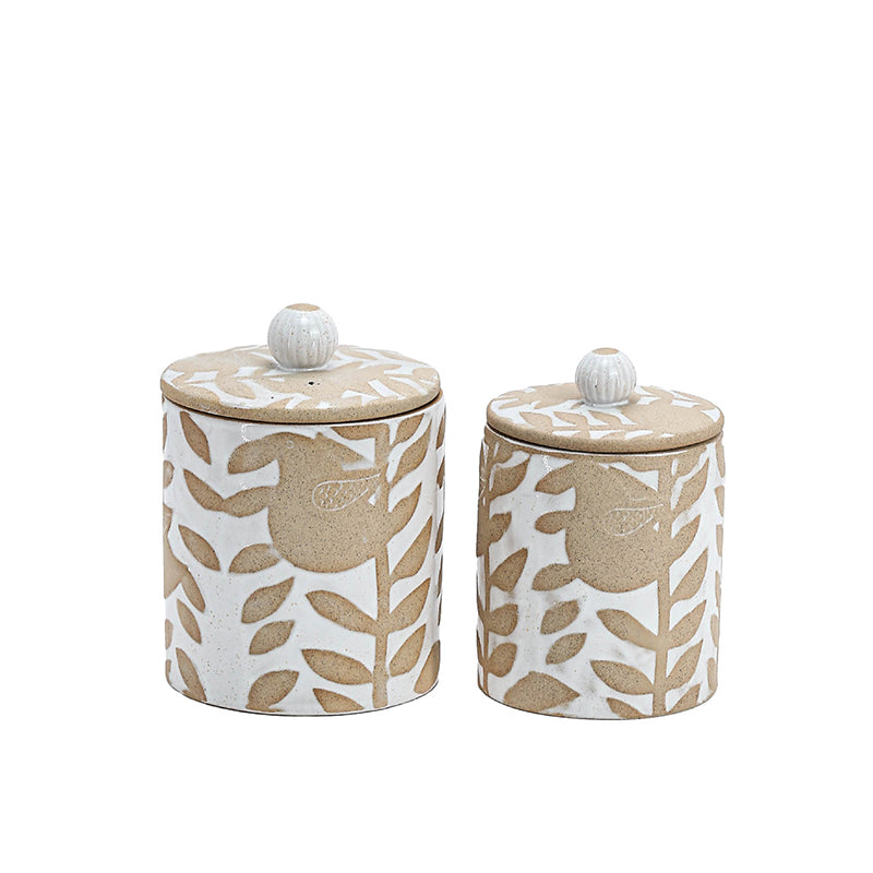 Custom Ceramic  Kitchen Cookie Candy  Storage Container Pottery  Coffee Tea Sugar Food  Storage Jar With Lids