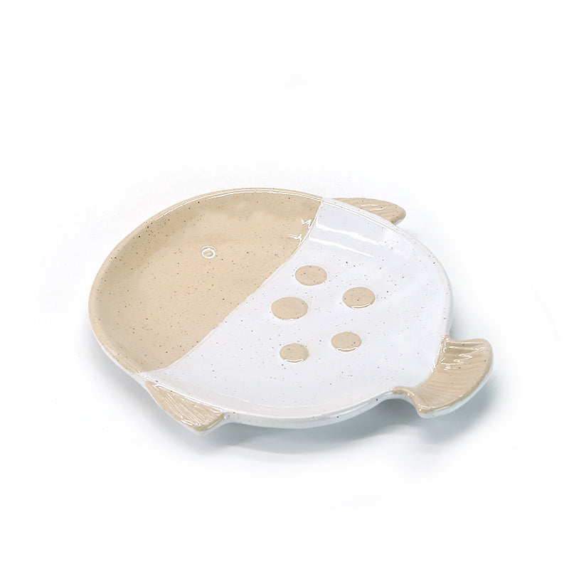 Ceramic Dinnerware Set  Bisque Fish Plates Set Of 3