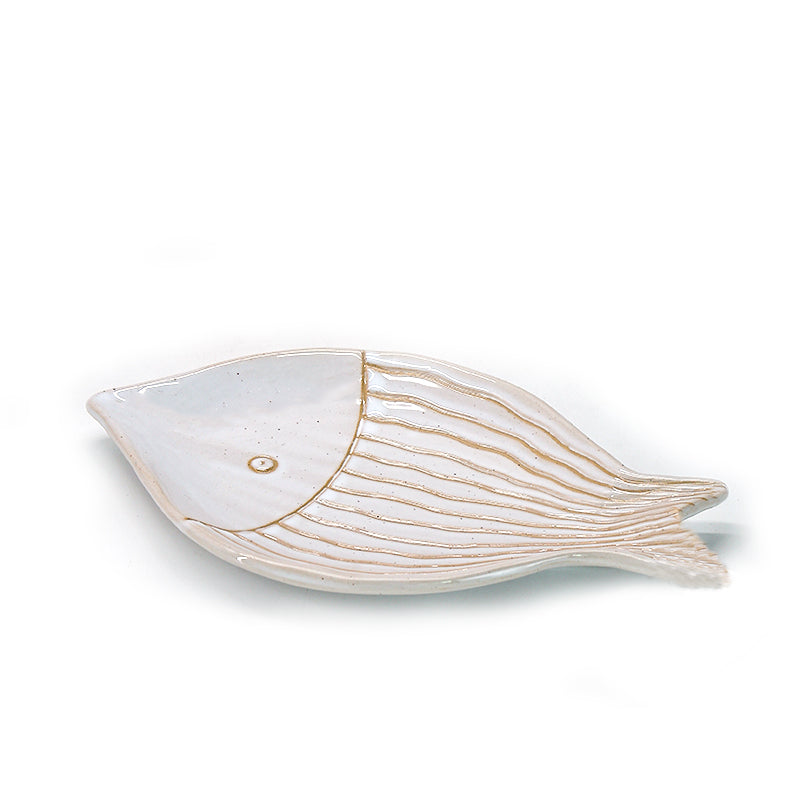 Ceramic Dinnerware Set  Bisque Fish Plates Set Of 3