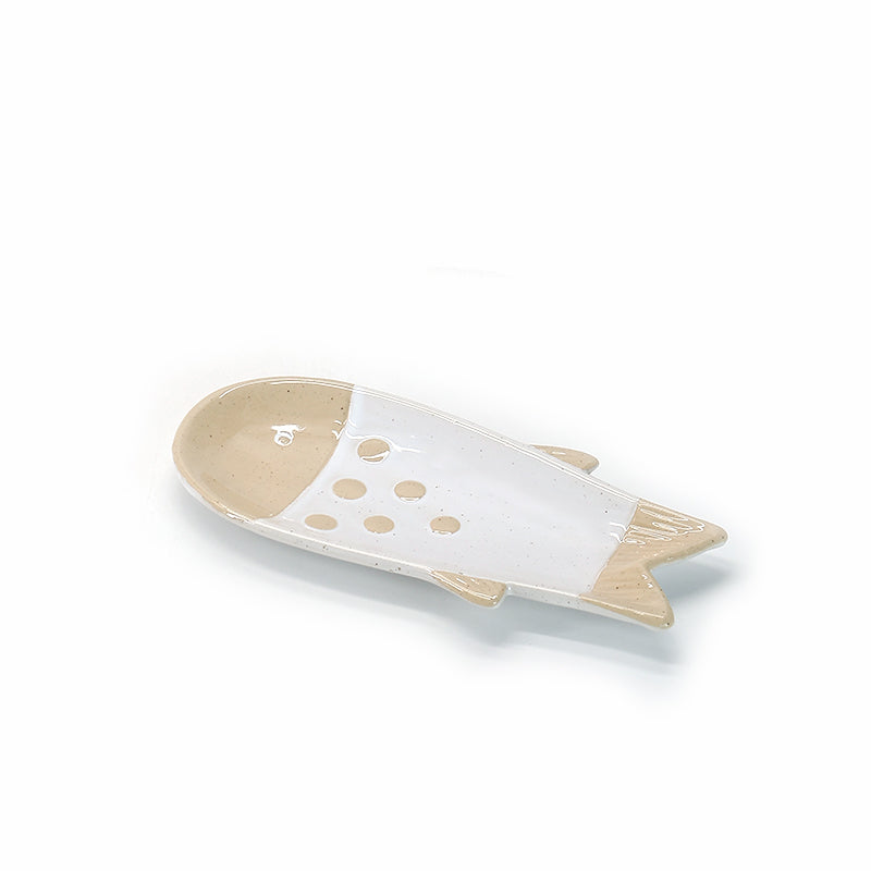 Ceramic Dinnerware Set  Bisque Fish Plates Set Of 3