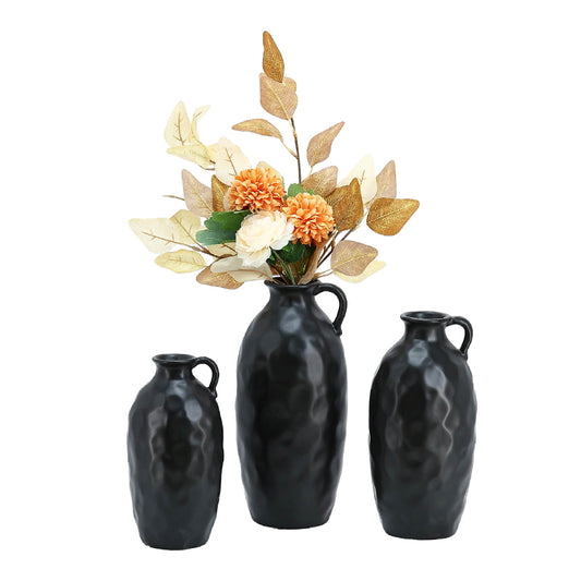 Ceramic Porcelain Flower Vases Bud Vases Black White Vase Set Suite For Home Decor