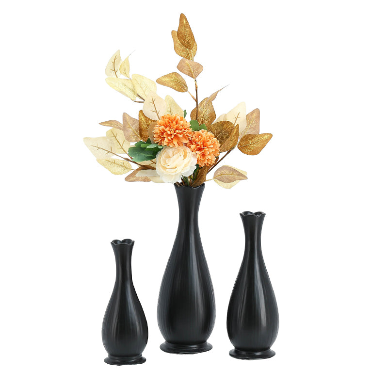 Ceramic Porcelain Flower Vases Bud Vases Black White Vase Set Suite For Home Decor