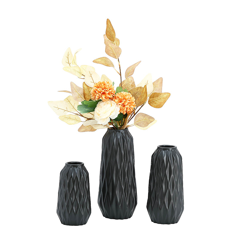 Ceramic Porcelain Flower Vases Bud Vases Black White Vase Set Suite For Home Decor