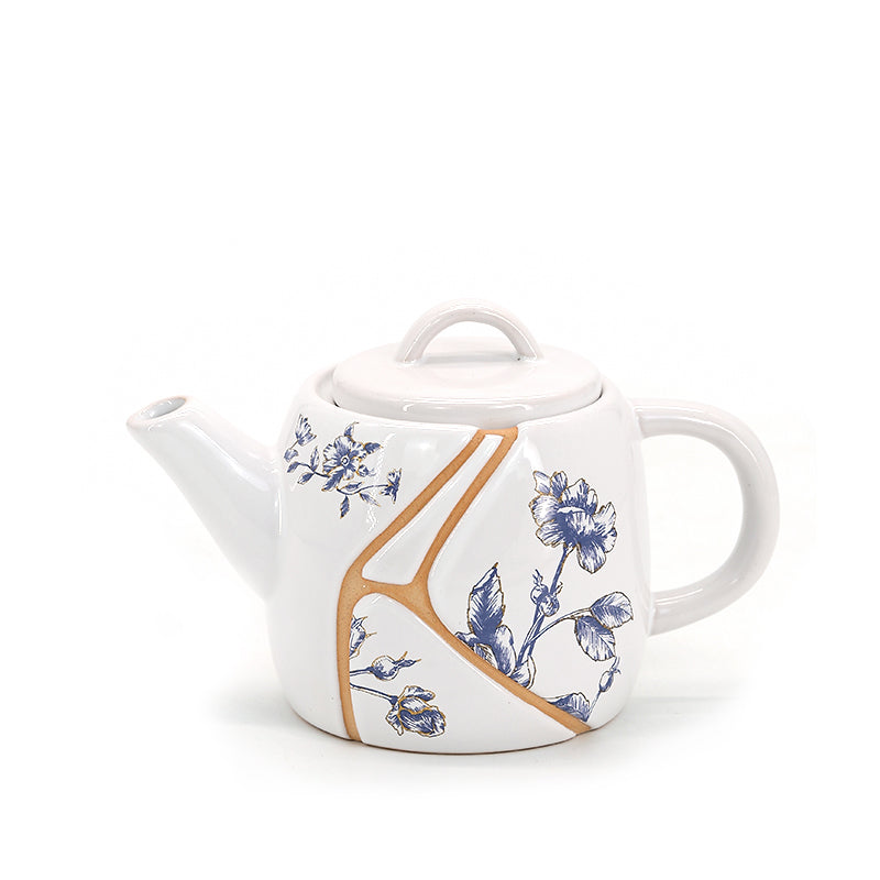 Ceramic Dinnerware Set Blue Flower Series kitchen supplies