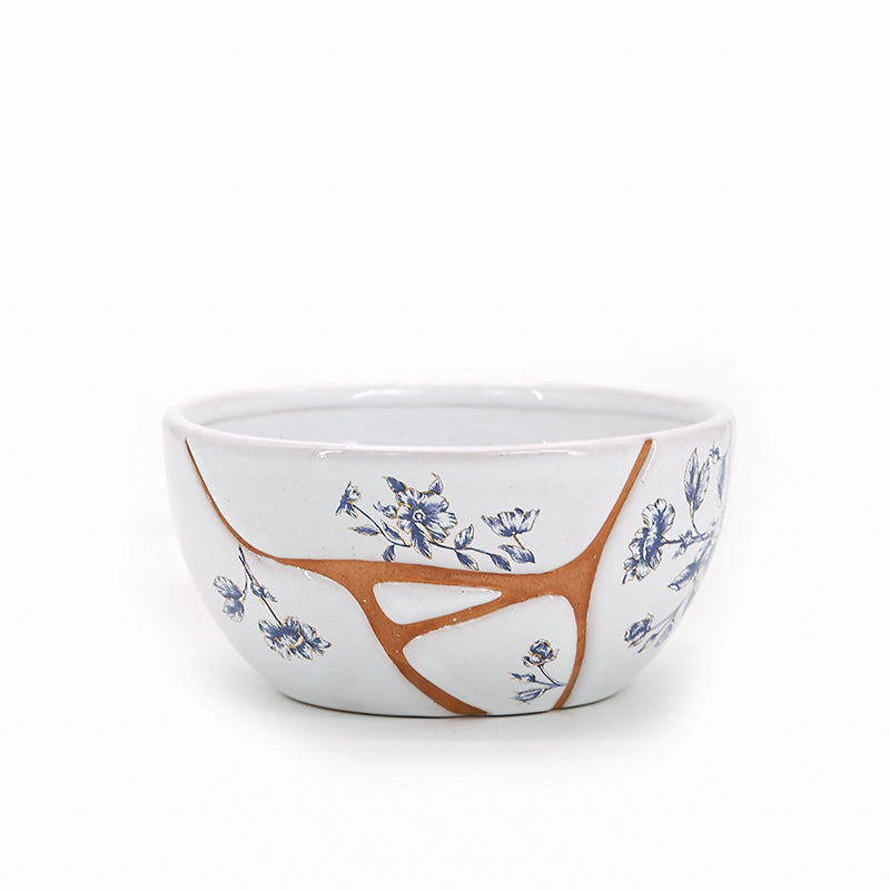 Ceramic Dinnerware Set Blue Flower Series kitchen supplies