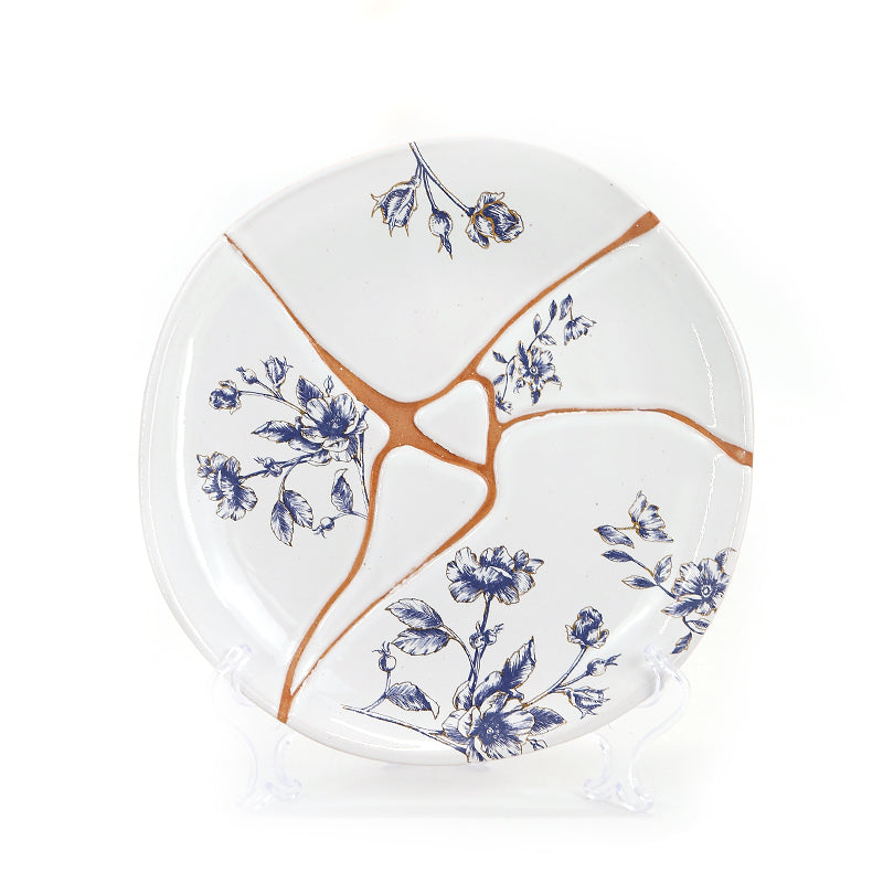 Ceramic Dinnerware Set Blue Flower Series kitchen supplies