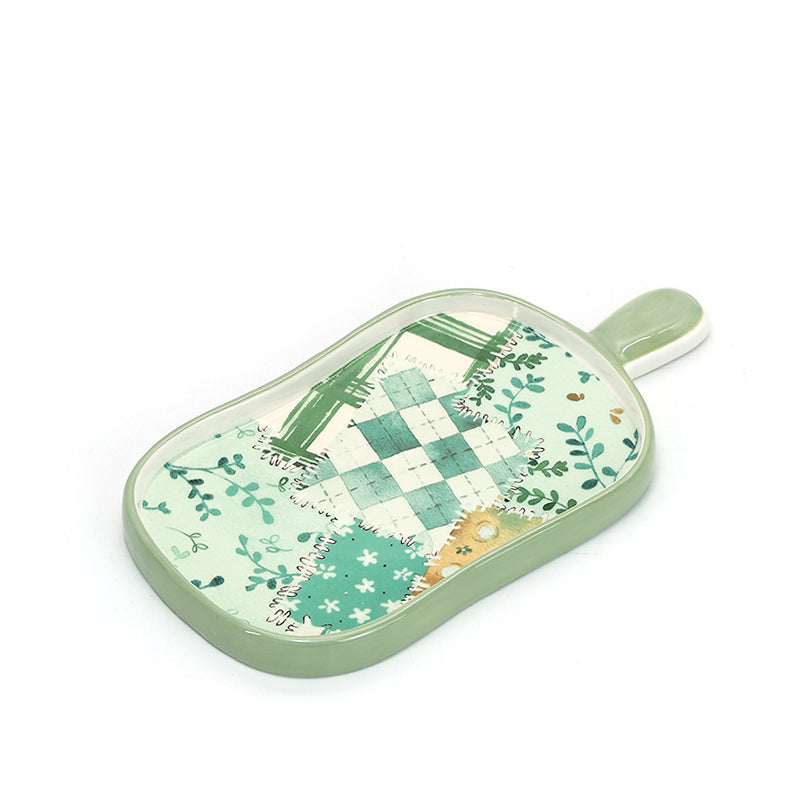 Ceramic Dinnerware Set Modern tableware green small fresh