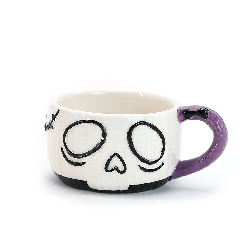 Ceramic Dinnerware Set Cool Halloween Mug Pumpkin Ghost Cup Fun Cartoon Pumpkin Design Mugs With Hat Lid Gift for Kids Women Men