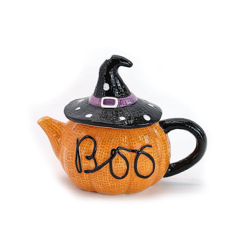 Ceramic Dinnerware Set Cool Halloween Mug Pumpkin Ghost Cup Fun Cartoon Pumpkin Design Mugs With Hat Lid Gift for Kids Women Men