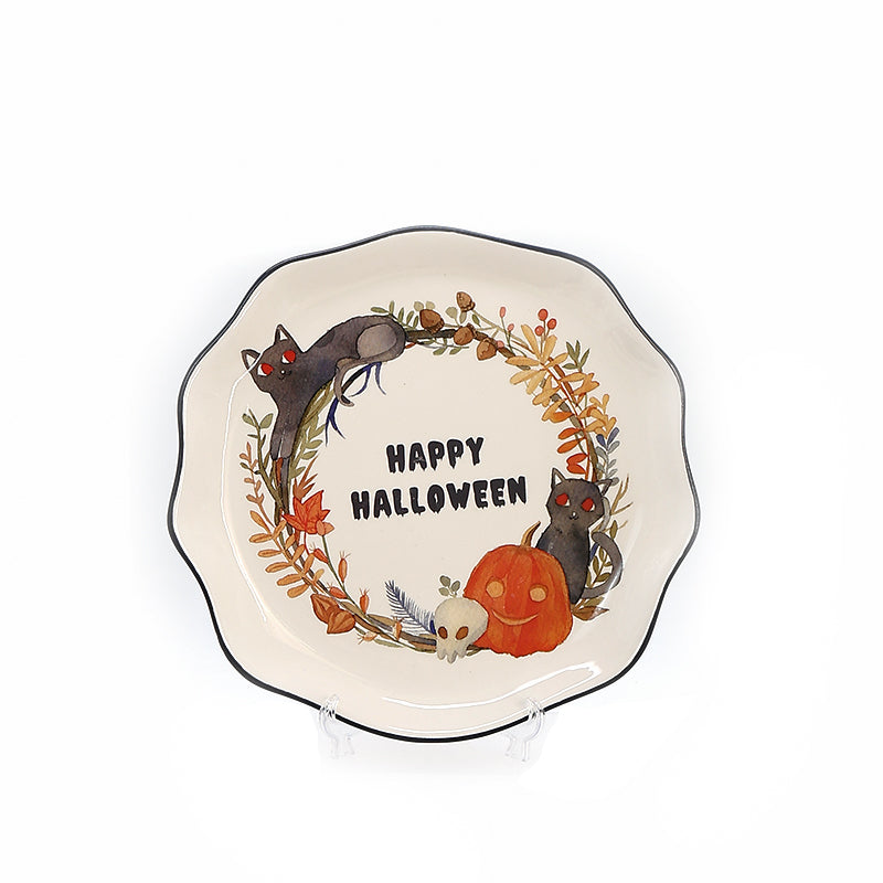 Ceramic Dinnerware Set Halloween Dinner Plate Cake Plate Kitchenware