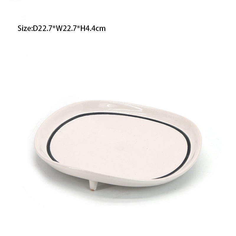 Popular 4 Piece Scandinavian Tableware Set Light Pink Tableware Plate Patterns Luxury Ceramic Tableware