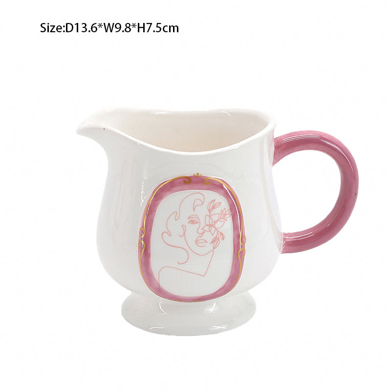 Popular Tableware Sets Scandinavian Plates Bowls Cups Ceramic Sets Tableware Popular Tableware Sets Scandinavian Plates Bowls Cups Ceramic Sets Tableware White Pink Series Marriage European and American