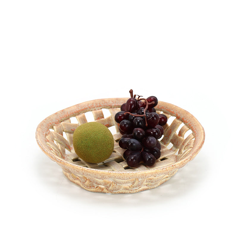 Ceramic Fruit Bowl Fruit Basket for Kitchen Countertop, Fruit Bowl Kitchen  Storage Basket, Fruit and Vegetable Rack for Kitchen Countertop or Dining  Table Home Decor Centre Piece
