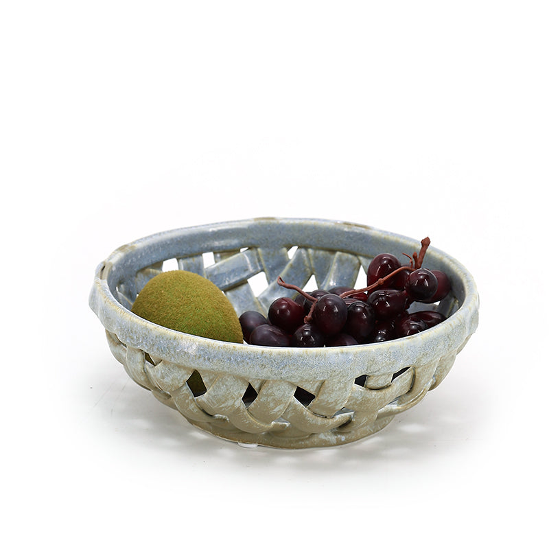 Handmade Kitchen Fruit Basket Vegetable Drain Storage Basket Decoration