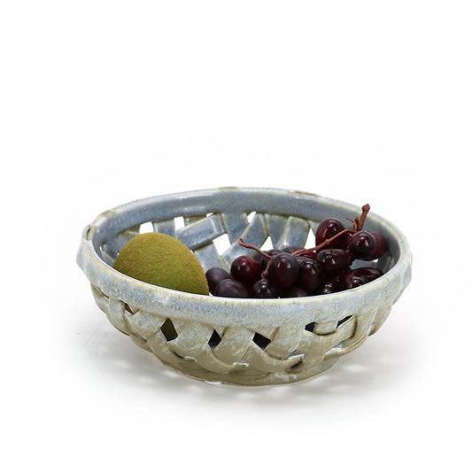 Handmade Kitchen Fruit Basket Vegetable Drain Storage Basket Decoration