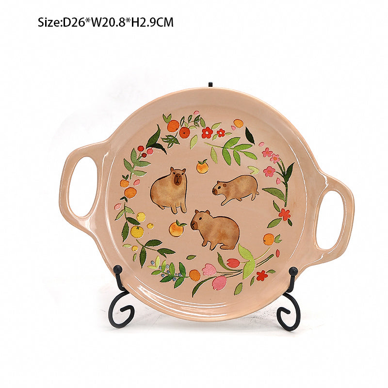 Kapybara Dinnerware Set Hot selling sets tableware dinnerware dinner set for luxury china dishes set melamine plastic plates sets dinner set plates and bowls with spoon and tea cup