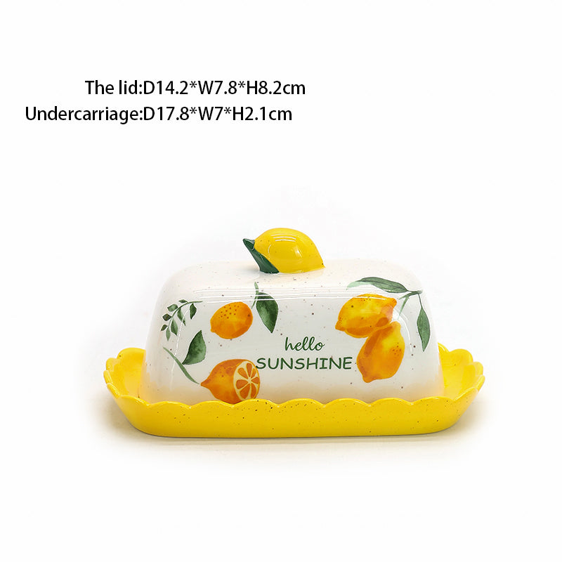 Cartoon 3D Fruit Design  Ceramic Teacup Cute Coffee Mug Tableware Sets Ceramic Plate Ceramic Bowl Tableware