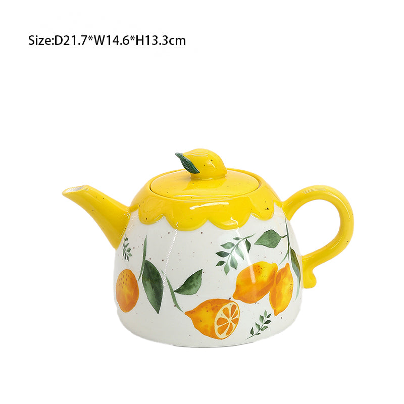 Cartoon 3D Fruit Design  Ceramic Teacup Cute Coffee Mug Tableware Sets Ceramic Plate Ceramic Bowl Tableware