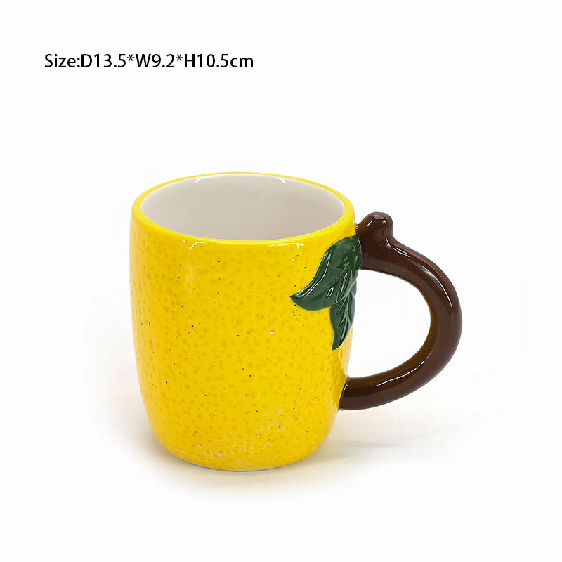 2023 Inexpensive Creative Promotional Gifts Ceramic Coffee & Tea Mug Tableware Set Fruit & Lemon Mugs