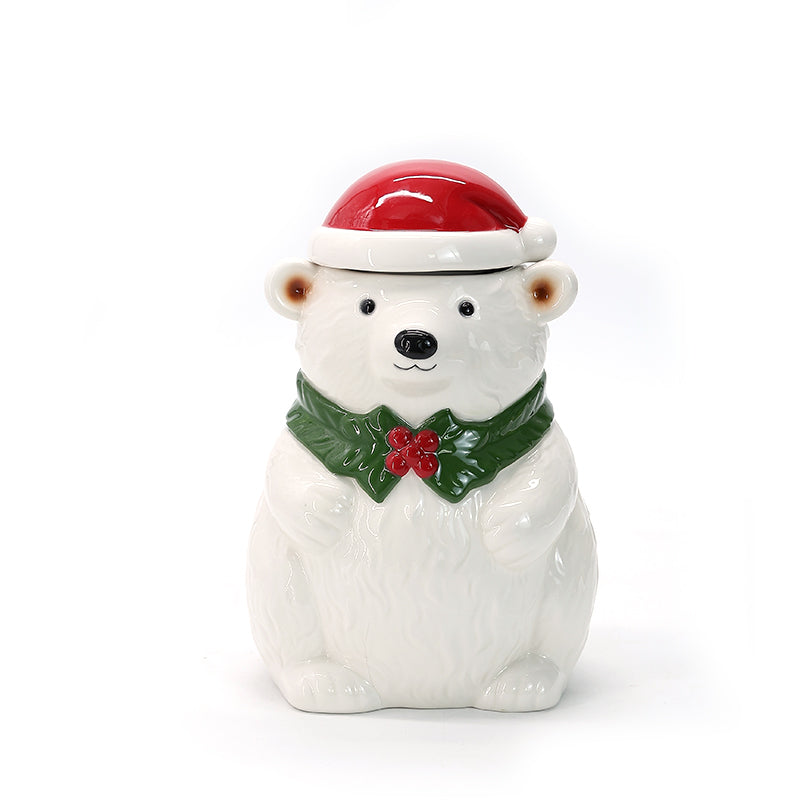 Ceramic Hand Painted Air Tight Ceramic Food Storage Jar Coffee Cookie Candy Jar Container